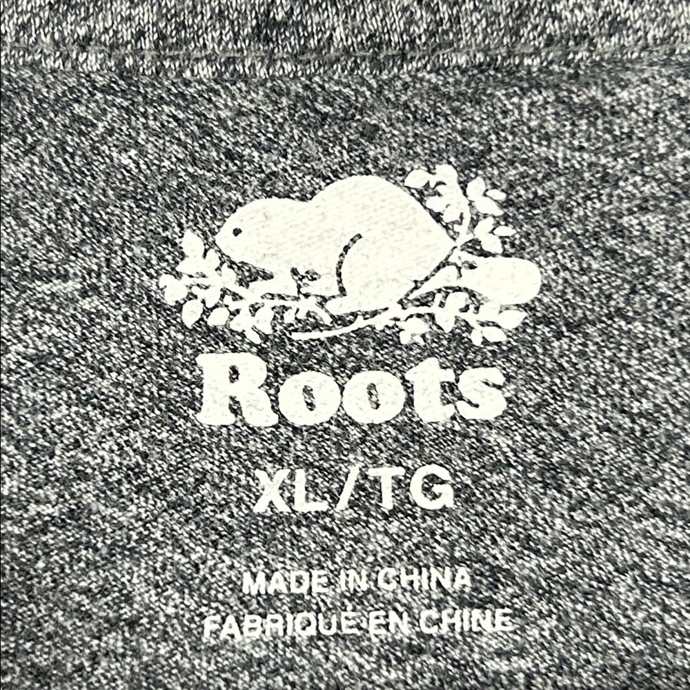 Roots Casual Tartan Plaid Beaver Short Sleeve Crew Neck Tee XL Heather Grey - Picture 7 of 11